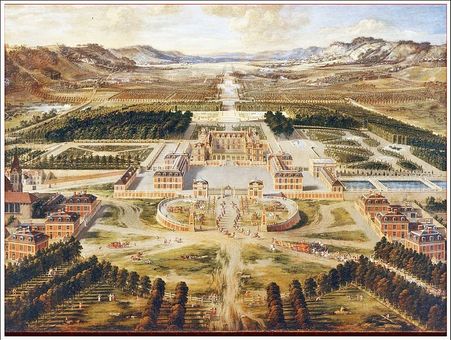 Peinture du Château de Versailles par Pierre Patel ( 1604 - 1676)